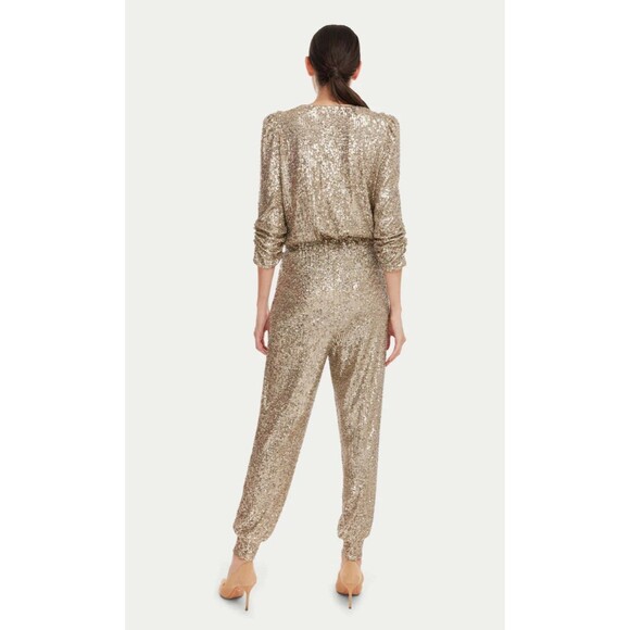 Generation Love Revolve Meadow Sequin Jumpsuit Champagne NWT $395 - Picture 3 of 12